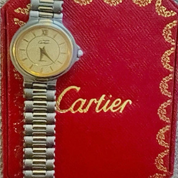 Cartier Two-Tone Silver and Gold Watch - Picture 1 of 5